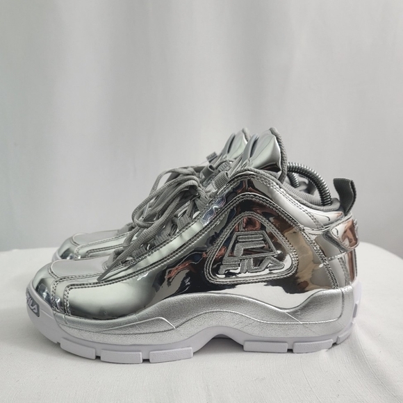 Fila Mens Size 10 Grant Hill 2 Mettalic Silver sneakers. - Picture 4 of 12